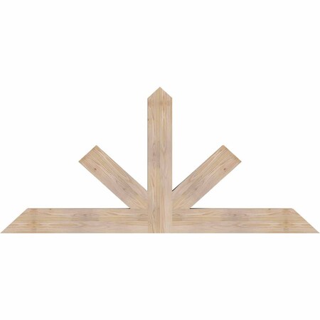 Ekena Millwork Saratoga Smooth Timber Gable Bracket, Douglas Fir, 72"W x 33"H x 3 1/2"D x 5 1/2"F, 11/12 Pitch GBW072X33X0406SAR00SDF